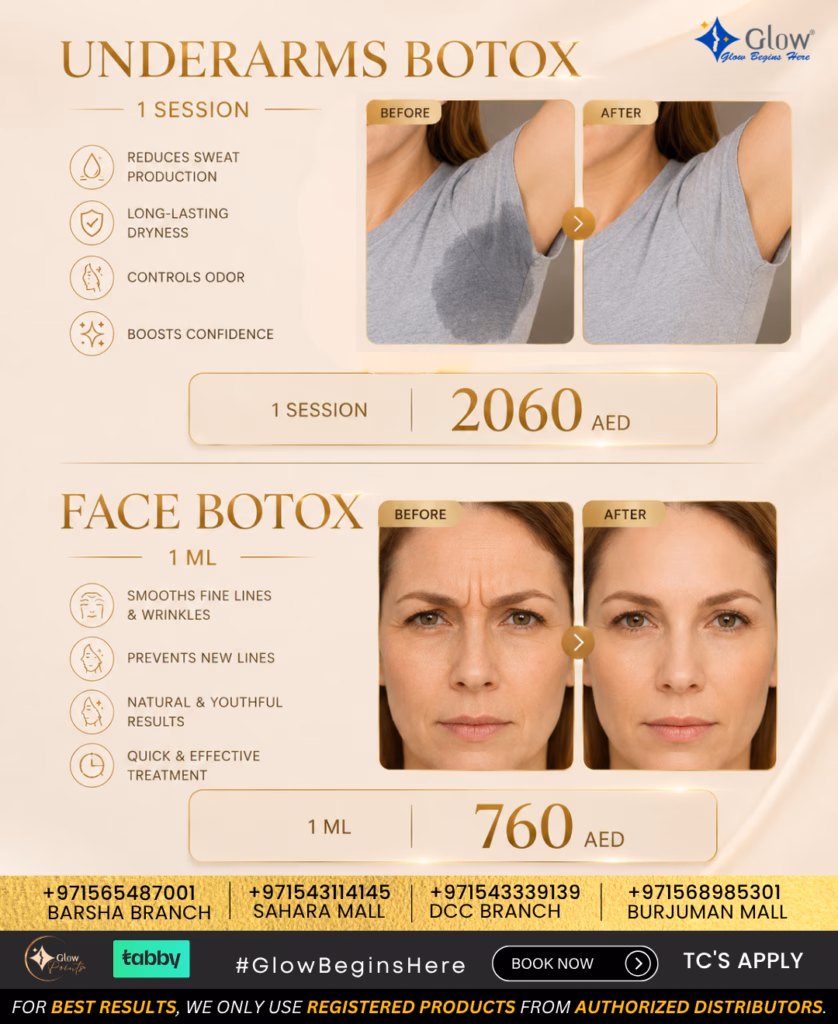 Face botox and underarm botox in dubai offers